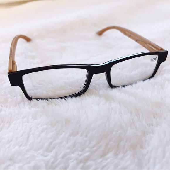 Rory Black & Dark Wood Rectangular Readers - Picture 5 of 10
